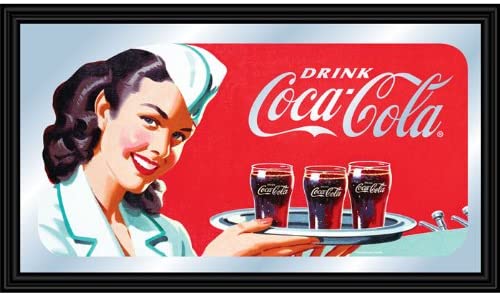 Trademark Coca-Cola Vintage Mirror Horizontal Waitress with Coke